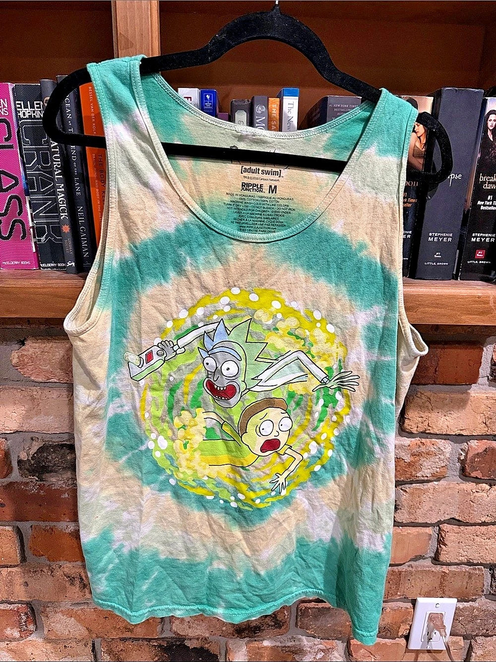 Rick and Morty Adult Swim Portal Graphic Tank Top Tie-Dye Graphic Tank Size Medi